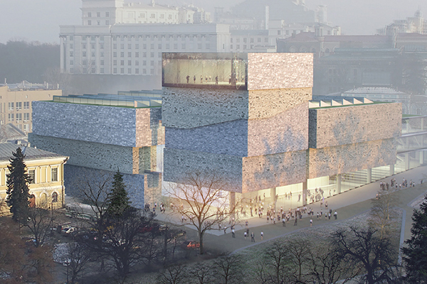 Форма Музею Майдану в проекті "BURØ architects" відображала б вигляд стихійного меморіалу на алеї Героїв Небесної Сотні