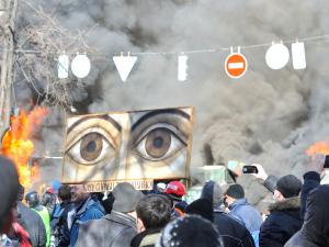 Вулиця Інститутська 18 лютого 2014 року. Світлина Олени Максименко