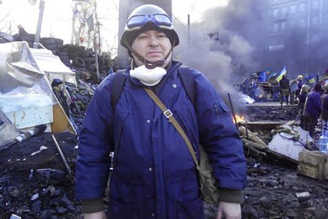 Юрій Литвинський на Майдані, 2014 рік. Світдина з інтернет-ресурсу www. ngu.gov.ua