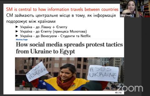 Зняток екрана з презентації Ольги Онух – дослідниці масової самомобілізації населення